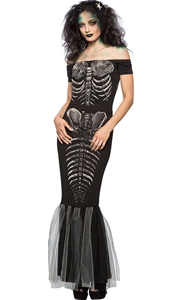 BY89038-2 Halloween Party Skeleton Mermaid Costume